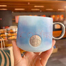 星巴克（Starbucks）杯子夢(mèng)幻星空魚(yú)尾馬克杯高顏值大容量水杯辦公室咖啡杯中秋節禮物 夢(mèng)幻星空魚(yú)尾單杯禮盒裝 曬單實(shí)拍圖