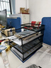 辦公桌金屬文件架3-6層文件欄文件框用品文件夾多層桌面辦公室A4 IIA4【4層】豎黑3層+頂籃II 曬單實(shí)拍圖