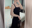 FOX.G新品連衣裙黑色裙子女衣服女裝夏季2025新款吊帶裙純欲長裙穿搭 黑色吊帶收腰連衣裙 M 【建議105-115斤】 曬單實(shí)拍圖