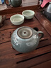 靈青坊青瓷公道杯單個陶瓷功夫茶具大號公杯均杯帶把手工大容量茶海分茶器加厚耐熱哥窯開片鐵胎冰裂茶道零配 鐵胎藏青公道杯 曬單實拍圖