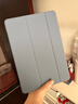 京東京造 iPad 2021保護套iPad 9/8/7代三折支架保護殼2020/2019款10.2平板防摔輕薄軟殼休眠皮套 薰衣草灰 曬單實(shí)拍圖