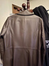 OLJ奢侈高檔品牌中長(cháng)款真皮皮衣女2025年春秋新款綿羊皮修身顯瘦外套 巧克力色 M 建議100斤內 曬單實(shí)拍圖