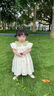 G.DUCKKIDS小黃鴨女童連衣裙夏裝夏季2025新款寶嬰幼兒童洋氣純棉小飛袖裙子 米杏色 兒童純棉刺繡公主裙 100 曬單實(shí)拍圖