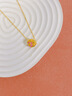 中國黃金（CHINA GOLD）黃金項鏈女足金十二花神吊墜純金七夕情人節(jié)禮物送女友老婆 一月水仙花串珠金重約0.4g*配銀鏈 曬單實拍圖