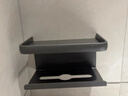 居臣仕衛(wèi)生間紙巾置物架衛(wèi)生紙廁所手機(jī)紙巾架洗手間紙巾盒廁紙盒免打孔 槍灰色  標(biāo)準(zhǔn)款  雙層抽紙架 曬單實(shí)拍圖