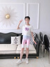 憨憨象女童打底褲夏季冰絲運動瑜伽褲子外穿五分鯊魚褲兒童速干修身褲子 1768綠漸變五分褲 110 曬單實拍圖