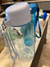 特百惠（Tupperware）樂趣550ML塑料杯夏季男女學(xué)生便攜運(yùn)動水杯子大容量雙飲口 冰水藍(lán) 曬單實(shí)拍圖