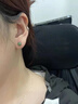 蔓頌棠純銀古法金鑲和田玉耳釘女生夏小巧精致簡(jiǎn)約氣質(zhì)玉石耳環(huán)耳飾禮物 6mm碧玉 曬單實(shí)拍圖