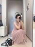 衣典零一（LEDIALYI）粉色薄紗連衣裙女2025新款夏季穿搭法式溫柔風絕美超仙仙女裙長裙 紫粉色 S （建議105斤內(nèi)） 曬單實拍圖
