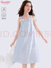 Hello Kitty女童睡裙夏季兒童吊帶睡衣洋氣公主裙中大童家居服GG083霧藍色150 曬單實拍圖