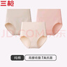 三槍?zhuān)═HREEGUN）女士?jì)妊潖椓γ藜訉捀哐咕鷥纫d夏季透氣不易夾臀運動(dòng)三角褲女 組合1（蜜桃+淺杏+奶茶） 2XL 曬單實(shí)拍圖