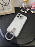 派凡 適用蘋果iphone16pro手機(jī)殼15promax指環(huán)登山扣磁吸透明帶支架新款氣囊全包防摔保護(hù)套外殼高級感 白【360°指環(huán)支架/磁吸充電/透明硅膠】 iPhone16pro 曬單實(shí)拍圖