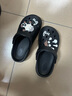 俞兆林（YUZHAOLIN）洞洞鞋女沙灘鞋涼拖鞋厚底增高外穿拖鞋 YF199 黑色 36/37 曬單實拍圖