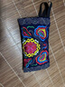 途尊云南民族刺繡手拿包布藝化妝包大容量女士長(cháng)款錢(qián)包零錢(qián)花朵手機包 黑色 曬單實(shí)拍圖