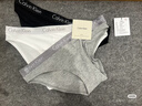 Calvin Klein內(nèi)衣女士三條裝ck本命年提花棉質(zhì)微彈比基尼三角內(nèi)褲女QP2349O Q7Z-太空黑/櫻花粉/椰青灰 3條 M 尺碼偏大，建議拍小一碼 曬單實拍圖