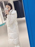 顧冰新款羽絨服女款中長(cháng)款過(guò)膝直筒加厚白鴨絨冬季外套 白色 S 曬單實(shí)拍圖