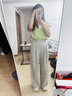 她享短袖襯衫夏季通勤百搭襯衣雪紡衫無(wú)袖簡(jiǎn)約女士上衣小衫 T52S073 曬單實(shí)拍圖
