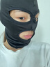 赫僮黑色頭套騎行面罩頭戶外運(yùn)動訓(xùn)練CS頭套冰絲遮陽防曬面罩LZ-01C 三孔-黑色 均碼 曬單實拍圖