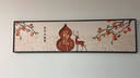 山水顏（SHANSHUIYAN）新中式臥室裝飾畫高級感新款創(chuàng)意葫蘆百福圖橫幅壁畫主臥床頭掛畫 福祿百福A 120*30cm 格調(diào)黑（拉絲鋁合金畫框） 優(yōu)質(zhì)油畫布(啞光藝術(shù)紋理) 曬單實拍圖
