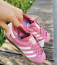 adidas「T頭鞋」STADT經(jīng)典時(shí)尚薄底運(yùn)動(dòng)板鞋男女阿迪達(dá)斯三葉草   淺粉/漢玉白/樹(shù)脂黃(女生買小半碼)   36.5 曬單實(shí)拍圖