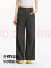 森馬（Semir）[商場同款]休閑褲女工裝褲夏季2025半松緊腰闊腿褲101325127007A 曬單實拍圖