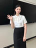 匆蒙夏季中長(zhǎng)裙新款半身裙女職業(yè)A字教資面試半裙通勤日常正裝裙子女 曬單實(shí)拍圖