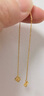 周六福鏤空四葉草黃金耳墜女足金生日禮物計價A0913529一對約0.79g 曬單實拍圖