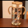 愛得利（evorie） 兒童吸管水杯 嬰兒學(xué)飲杯寶寶喝水杯防漏吸管杯帶手柄水壺300ml 曬單實拍圖