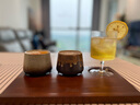 Bincoo流釉設(shè)計(jì)感小眾咖啡杯一豆三喝帶孔木托盤玻璃特調(diào)對(duì)杯套裝 一豆三喝+實(shí)木托盤套裝 曬單實(shí)拍圖