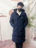 波司登反季羽絨服男女超長款過膝連帽90絨保暖面包服 曬單實拍圖