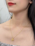 愛的約定18k黃金愛心項鏈女花絲纏繞設計心形鎖骨鏈情人節(jié)禮物送女友 曬單實拍圖