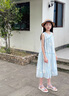G.duck小黃鴨女童夏裝公主裙2025新款雪紡裙子大童夏季背心裙兒童連衣裙 藍色連衣裙 170 cm 曬單實(shí)拍圖