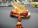 IKXO汽車擺件車載香水香薰福祿葫蘆車內(nèi)飾品女高檔中控臺裝飾用品男士 琉璃葫蘆【檀木葫蘆佛珠】小號 曬單實(shí)拍圖