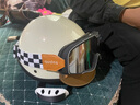 奇達士（qudas）德國進(jìn)口品牌日式復古摩托車(chē)頭盔四季男女3C認證半盔電動(dòng)車(chē)頭盔 K5象牙白(小牛皮棕帽檐） M 曬單實(shí)拍圖