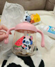 貝親（Pigeon）兒童牛奶杯1-3歲寶寶喝水喝奶PPSU直飲奶瓶雙吸管水杯 黃色330ml 曬單實(shí)拍圖