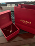 AGATHA 愛(ài)心小狗銀項鏈女士 七夕情人節生日禮物送女朋友老婆高級感吊墜 瑪瑙紅 曬單實(shí)拍圖