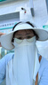 貓人全臉防曬面罩防紫外線防曬帽子一體護(hù)頸女夏季騎行口罩冰絲臉基尼 白色【帽子+面罩】 均碼 曬單實(shí)拍圖