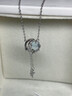阿黛麗天然托帕石項鏈925銀鑲嵌星月吊墜半寶石吊飾女飾品掛件七夕送女 曬單實拍圖