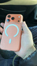 猩球衛士高級感防指紋適用Apple/蘋(píng)果iPhone17Pro磁吸瓦楞手機殼超薄行李箱條紋保護套磨砂外殼橙 曬單實(shí)拍圖