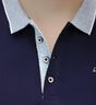 羅蒙（ROMON）POLO衫男重磅冰感純棉透氣舒適商務(wù)休閑刺繡翻領(lǐng)短袖T恤衫 藍 2XL 曬單實(shí)拍圖