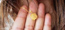 中國黃金（CHINA GOLD）黃金項(xiàng)鏈女足金小方糖項(xiàng)鏈鎖骨鏈七夕情人節(jié)禮物送女友老婆 足金小方糖項(xiàng)鏈約5.7g*甄選禮盒 曬單實(shí)拍圖