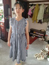 ASK JUNIOR親子款裙子夏兒童格紋連衣裙女童長(zhǎng)裙小童無(wú)袖背心裙 170  曬單實(shí)拍圖