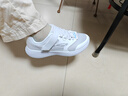 Skechers斯凱奇兒童運動鞋春夏男女童魔術(shù)貼休閑鞋中大童跑步鞋405315L 【透氣款】女童-白色/WHT 35 曬單實拍圖