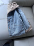 森馬（Semir）牛仔棉服女拼接毛領(lǐng)美式復古2024冬寬松毛邊夾克街頭109724108017 曬單實拍圖