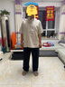 楠中國風(fēng)男士休閑褲苧麻透氣直筒褲夏季簡約百搭褲子寬松薄款松緊褲 27#黑色 XL 曬單實(shí)拍圖