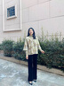 恒源祥洋氣媽媽秋裝針織兩件套新中式國風(fēng)上衣中老年女秋冬毛衣開(kāi)衫外套 綠色【兩件套】 M 【85-100斤】 曬單實(shí)拍圖