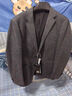 杉杉【羊毛保暖】西服男秋冬款花紗肌理合身雙扣挺括商務(wù)休閑外套 曬單實(shí)拍圖