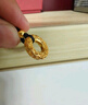 中國(guó)珠寶七夕情人節(jié)禮物黃金吊墜男女款999足金花絲平安扣吊墜項(xiàng)鏈 曬單實(shí)拍圖