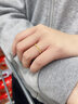中國黃金（CHINA GOLD）黃金莫比烏斯環(huán)情侶對戒一對足金活口戒指紀念情人節實(shí)用生日禮物 莫比烏斯環(huán)戒指【女戒】約1.4g 曬單實(shí)拍圖