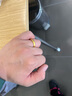 老鳳祥黃金戒指男女款足金平安無事素圈情侶戒指七夕情人節(jié)禮物送老婆 素圈戒17圈口約1.4g+品牌禮盒 曬單實(shí)拍圖